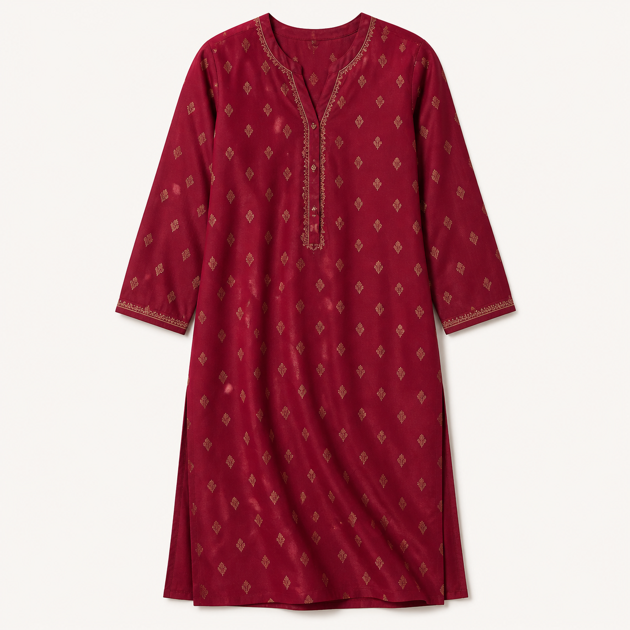 Maroon printed kurti