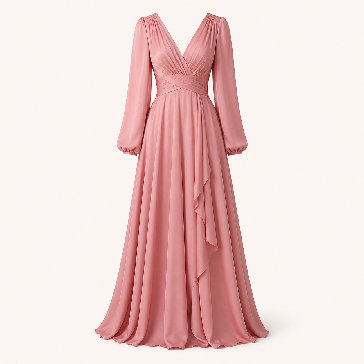Rose pink long dress